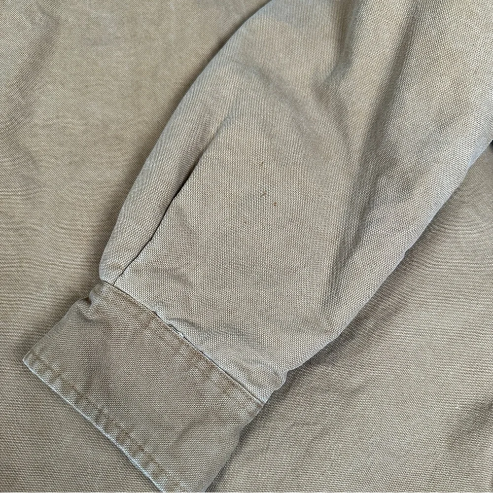 Dickies tan Brown duck Jacket collar zip chore‎ work coat